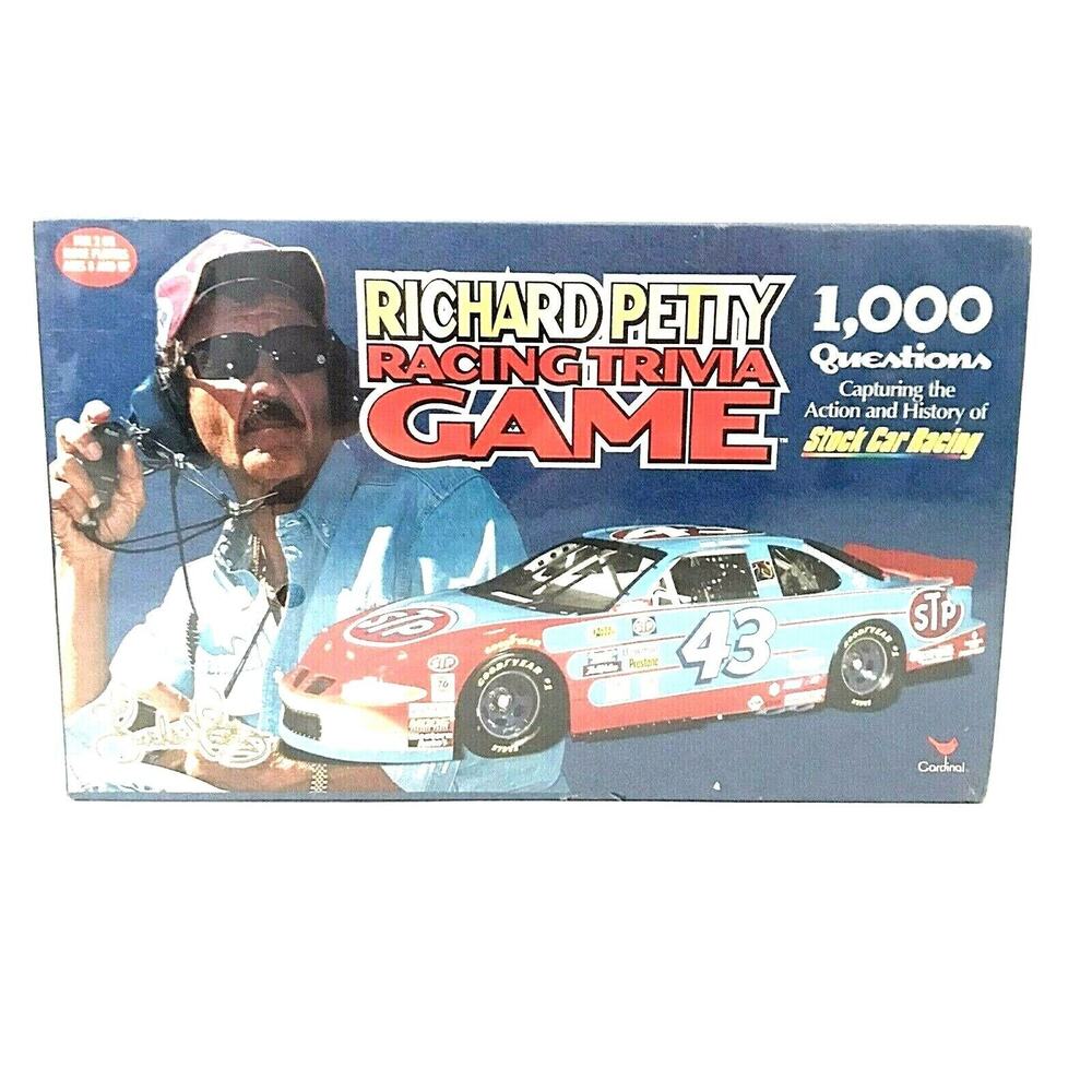Richard Petty NASCAR Stock Car Racing Trivia Game 1998 Cardinal Sealed "NEW''.